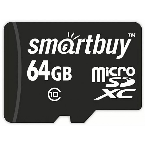 Карта памяти SMARTBUY MicroSDXC Class10 LE (SB64GBSDCL10-01LE) 64GB + SD адаптер (черный) 5