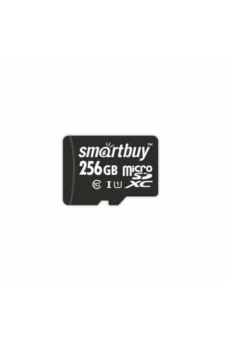 Карта памяти SMARTBUY MicroSDXC Class10 UHS-1 (SB256GBSDCL10-01) 256GB + SD адаптер (черный) 1