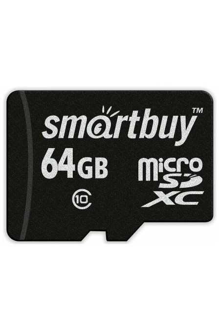 Карта памяти SMARTBUY MicroSDXC Class10 UHS-1 (SB64GBSDCL10-00) 64GB (черный) 1