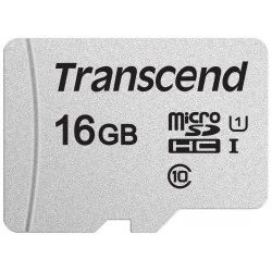 Карта памяти Transcend microSD 300S Class 10 UHS-I U1 ( TS16GUSD300S ) 16GB (серебристый)