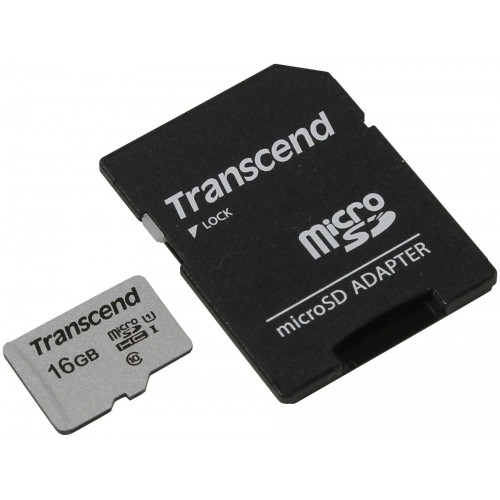 Карта памяти Transcend microSD 300S Class 10 UHS-I U1 ( TS16GUSD300S ) 16GB (серебристый) 3