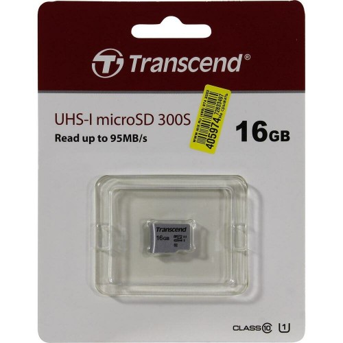 Карта памяти Transcend microSD 300S Class 10 UHS-I U1 ( TS16GUSD300S ) 16GB (серебристый) 4