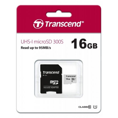 Карта памяти Transcend microSD 300S Class 10 UHS-I U1 ( TS16GUSD300S ) 16GB (серебристый) 8