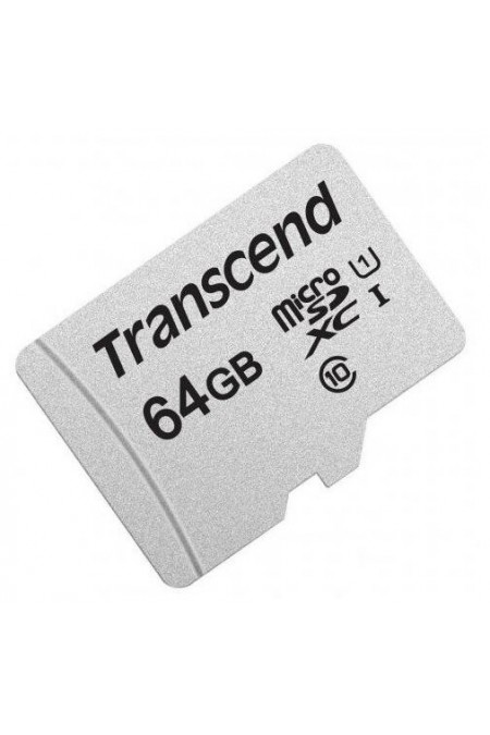 Карта памяти Transcend microSD 300S Class 10 UHS-I U1 A1 64GB (TS64GUSD300S) (серебристый) 1