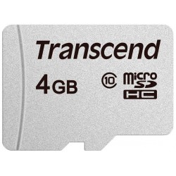 Карта памяти Transcend microSD TS4GUSD300S Class 10 4GB (черный)