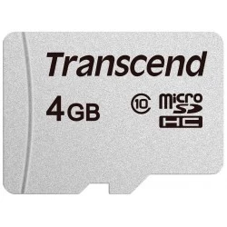 Карта памяти Transcend microSD TS4GUSD300S Class 10 4GB (черный)