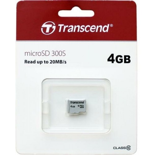 Карта памяти Transcend microSD TS4GUSD300S Class 10 4GB (черный) 5