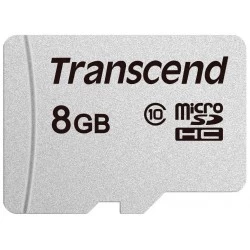 Карта памяти Transcend microSDHC Class10 TS8GUSD300S 8GB (серебристый)