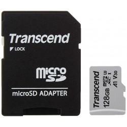 Карта памяти Transcend microSDXC 300S Class 10 U3 A1 V30 256GB (TS256GUSD300S-A) (черный)