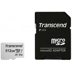 Карта памяти Transcend microSDXC I U3 V30 A1 512GB (серебристый)