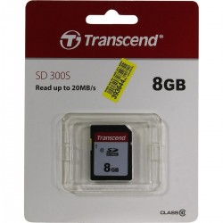 Карта памяти Transcend SDHC Class 10 UHS-I U1 R95 8GB (TS8GSDC300S)