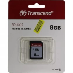 Карта памяти Transcend SDHC Class 10 UHS-I U1 R95 8GB (TS8GSDC300S)
