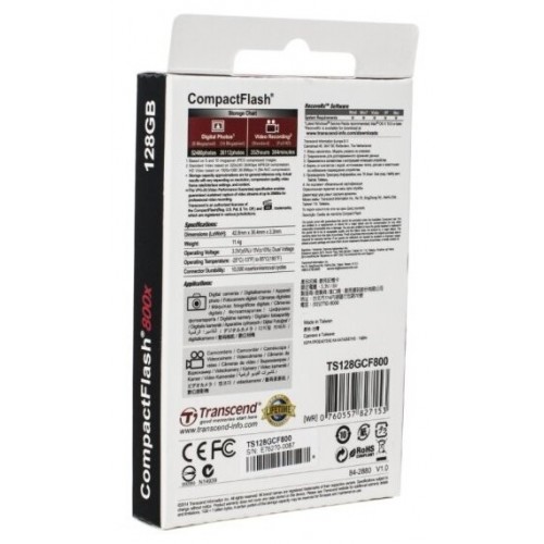 Карта памяти Transcend TS CF800 128GB (TS128GCF800) (черный) 4