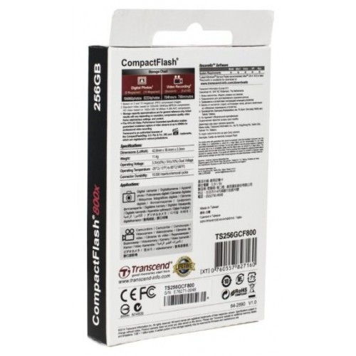 Карта памяти Transcend TS CF800 ( TS256GCF800 ) 256GB (черный) 2