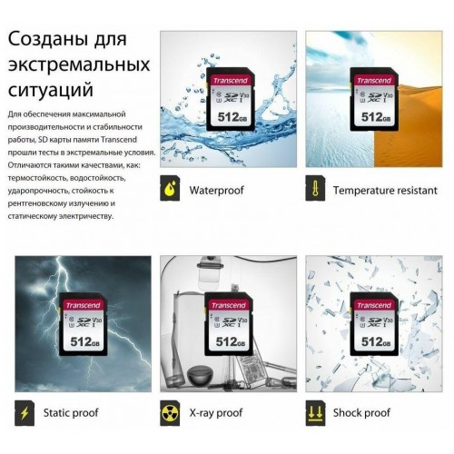 Карта памяти Transcend TS SDC300S 512GB (TS512GSDC300S) (черный) 4