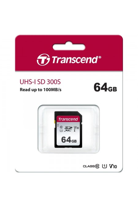 Карта памяти Transcend TS SDC300S 64GB (TS64GSDC300S) (черный) 1
