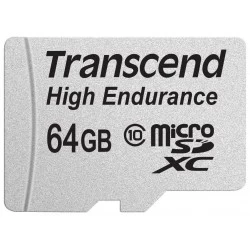 Карта памяти Transcend TS USDXC10V 64GB + SD адаптер (TS64GUSDXC10V) (серебристый)