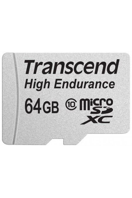 Карта памяти Transcend TS USDXC10V 64GB + SD адаптер (TS64GUSDXC10V) (серебристый) 