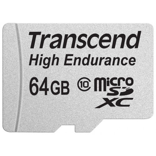 Карта памяти Transcend TS USDXC10V 64GB + SD адаптер (TS64GUSDXC10V) (серебристый) 