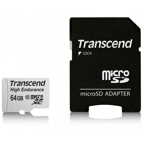 Карта памяти Transcend TS USDXC10V 64GB + SD адаптер (TS64GUSDXC10V) (серебристый) 2