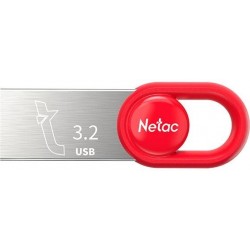 Флешка Netac UM2 USB3.2 64GB (NT03UM2N-064G-32RE) (серебристый/красный)