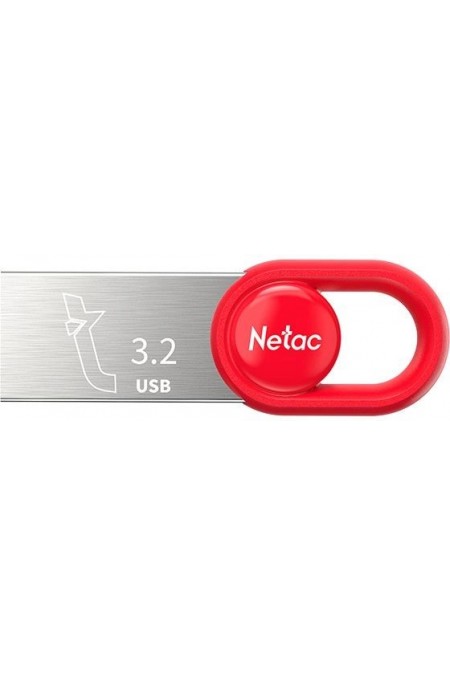 Флешка Netac UM2 USB3.2 64GB (NT03UM2N-064G-32RE) (серебристый/красный) 