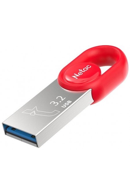 Флешка Netac UM2 USB3.2 64GB (NT03UM2N-064G-32RE) (серебристый/красный) 2