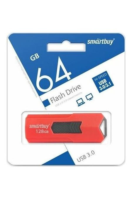 Флешка SMARTBUY (SB128GBST-R3) UFD 3.0/3.1 128GB (красный) 5