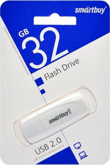 Флешка SMARTBUY (SB032GB2SCW) UFD 2.0 32GB (белый) 10