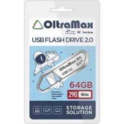 Флешка OLTRAMAX (OM-64GB-290) USB 2.0 64GB (белый)
