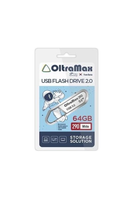 Флешка OLTRAMAX (OM-64GB-290) USB 2.0 64GB (белый) 