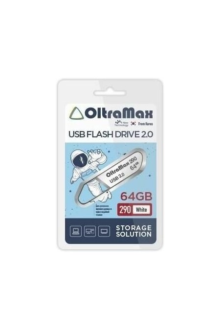 Флешка OLTRAMAX (OM-64GB-290) USB 2.0 64GB (белый) 1
