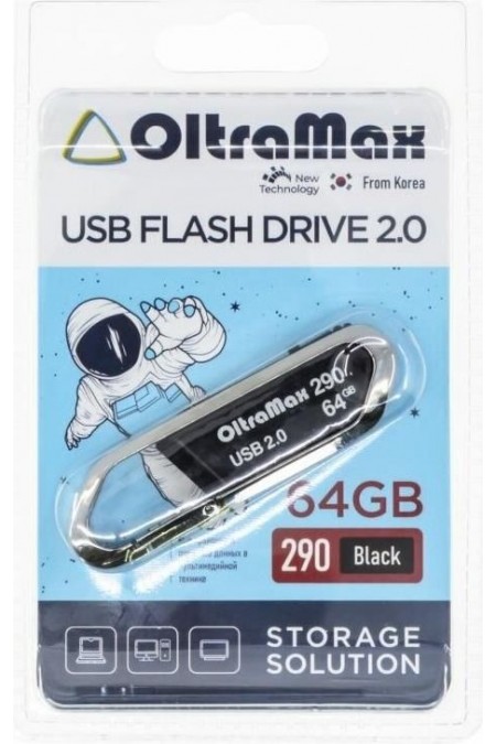 Флешка OLTRAMAX (OM-64GB-290) USB 2.0 64GB (черный) 1