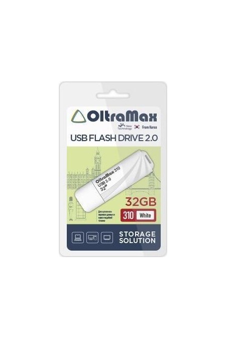 Флешка OLTRAMAX (OM-32GB-310) USB 2.0 32GB (белый) 