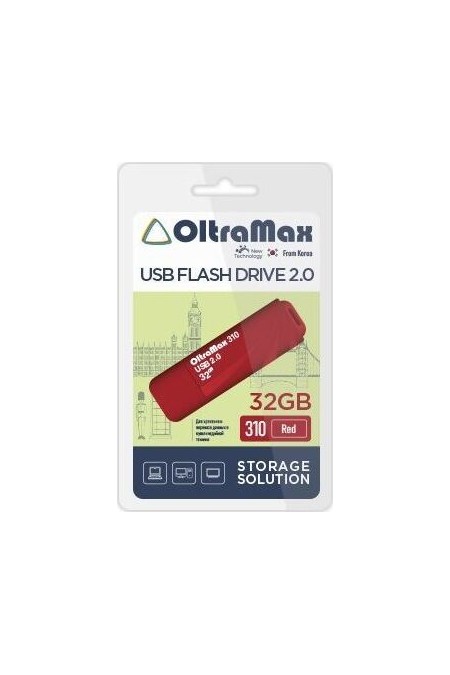 Флешка OLTRAMAX (OM-32GB-310) USB 2.0 32GB (красный) 