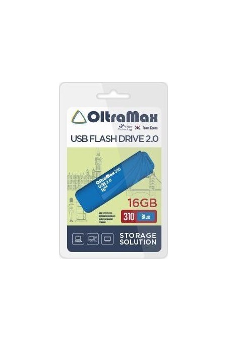 Флешка OLTRAMAX (OM-16GB-310) USB 2.0 16GB (синий) 
