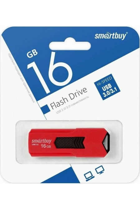Флешка SMARTBUY (SB16GBST-R3) USB3.0 16GB (красный) 6
