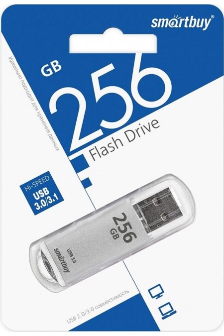 Флешка SMARTBUY (SB256GBVC-S3) USB3.0 256GB (серебристый) 4