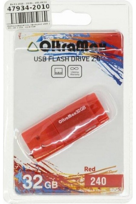 Флешка OLTRAMAX (OM-32GB-240) USB 2.0 32GB (красный) 2