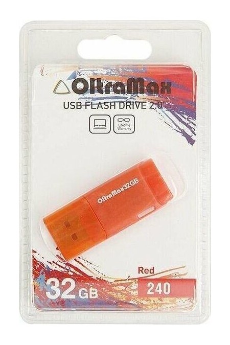 Флешка OLTRAMAX (OM-32GB-240) USB 2.0 32GB (красный) 3