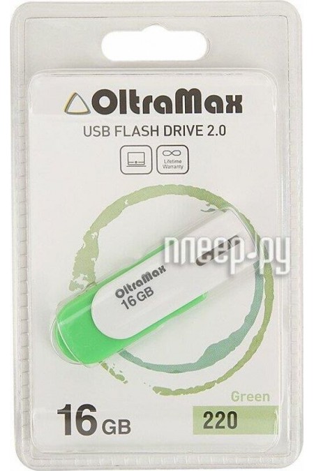 Флешка OLTRAMAX OM-16GB-220 USB 2.0 16GB (зеленый) 3