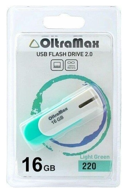 Флешка OLTRAMAX OM-16GB-220 USB 2.0 16GB (зеленый) 6