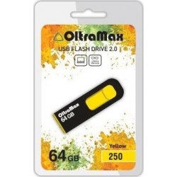 Флешка OLTRAMAX (OM-64GB-250) USB 2.0 64GB (желтый)