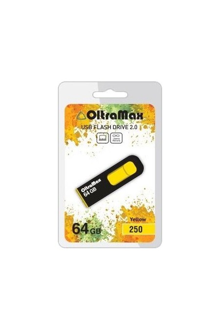 Флешка OLTRAMAX (OM-64GB-250) USB 2.0 64GB (желтый) 1