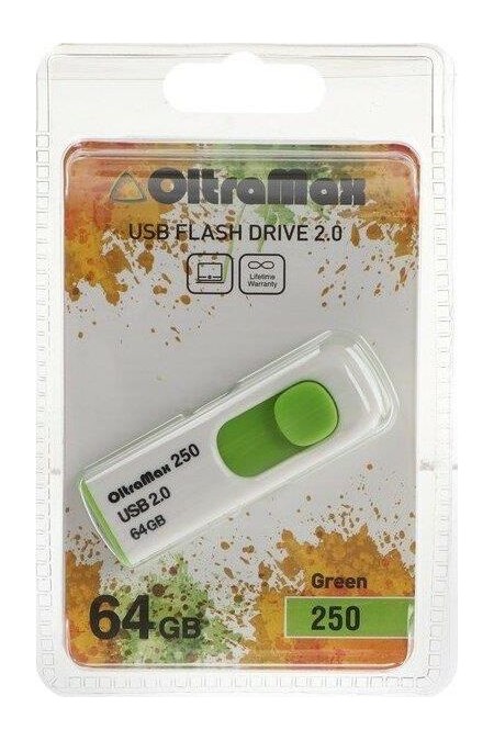 Флешка OLTRAMAX (OM-64GB-250) USB 2.0 64GB (зеленый) 5