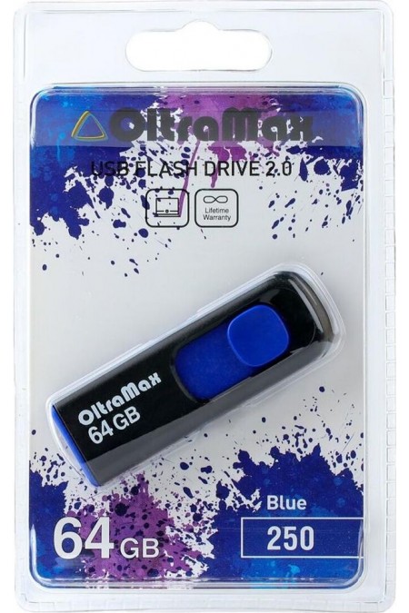 Флешка OLTRAMAX (OM-64GB-250) USB 2.0 64GB (синий) 3