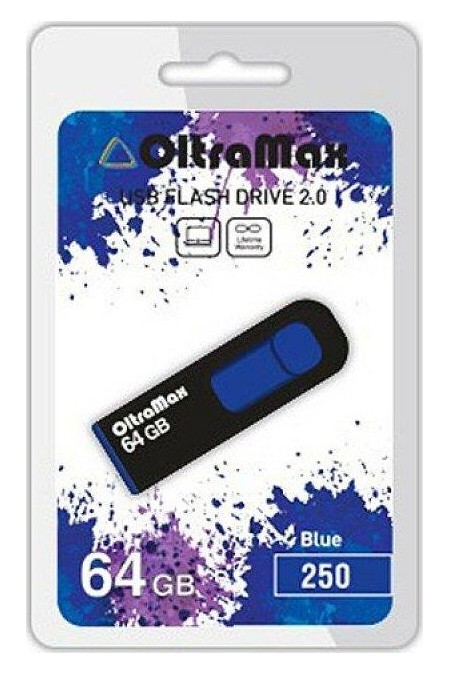 Флешка OLTRAMAX (OM-64GB-250) USB 2.0 64GB (синий) 8