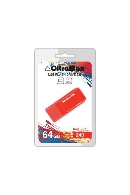 Флешка OLTRAMAX (OM-64GB-240) USB 2.0 64GB (красный) 