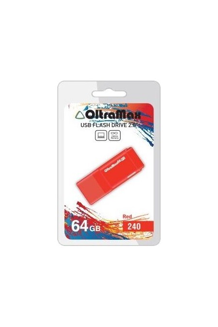 Флешка OLTRAMAX (OM-64GB-240) USB 2.0 64GB (красный) 1