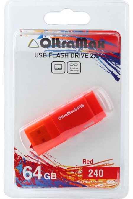 Флешка OLTRAMAX (OM-64GB-240) USB 2.0 64GB (красный) 8